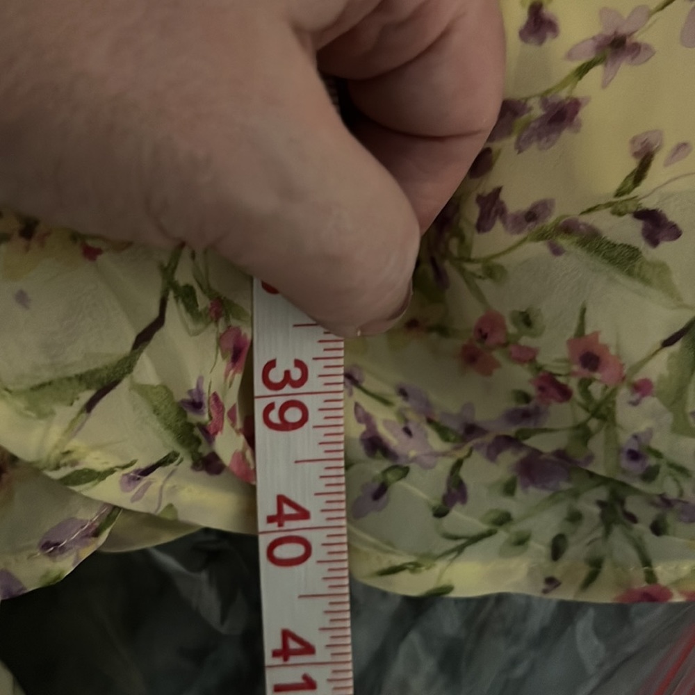NWT $150 Nicole Miller NY Floral Faux Wrap Dress | Yellow Bright Classic Dress - Picture 14 of 14